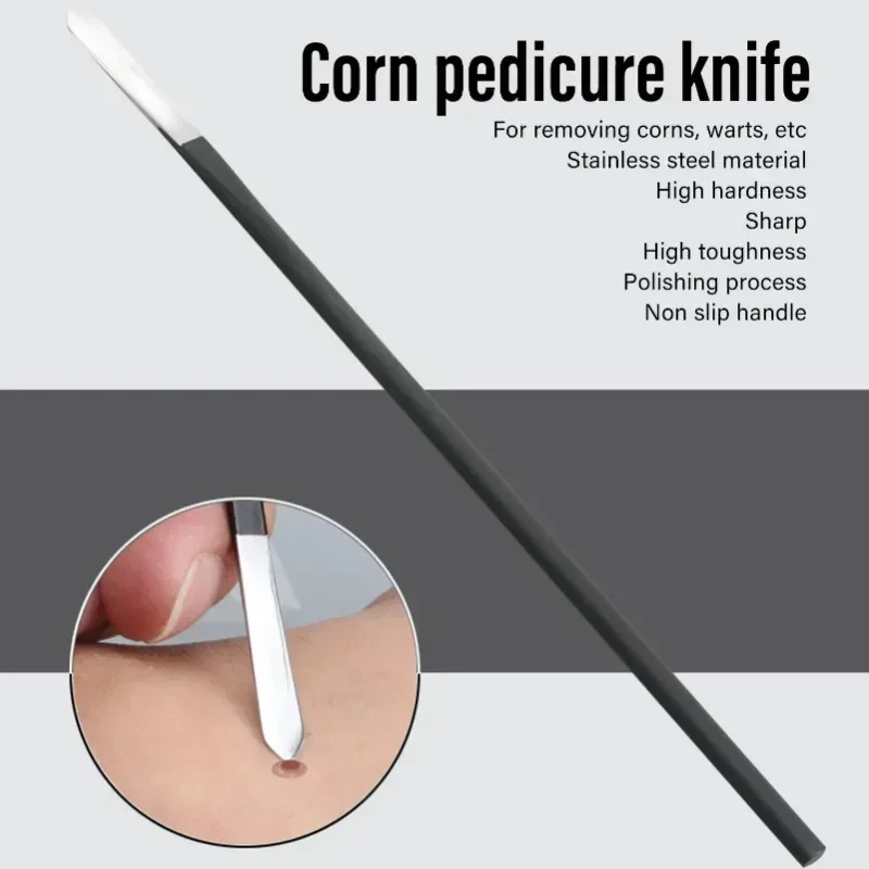 Pedicure Knife Stainless Steel Corn Warts Dead Skin Remover Pedicure Knife Portable Ingrown Toenail Pedicure Tools Foot Care