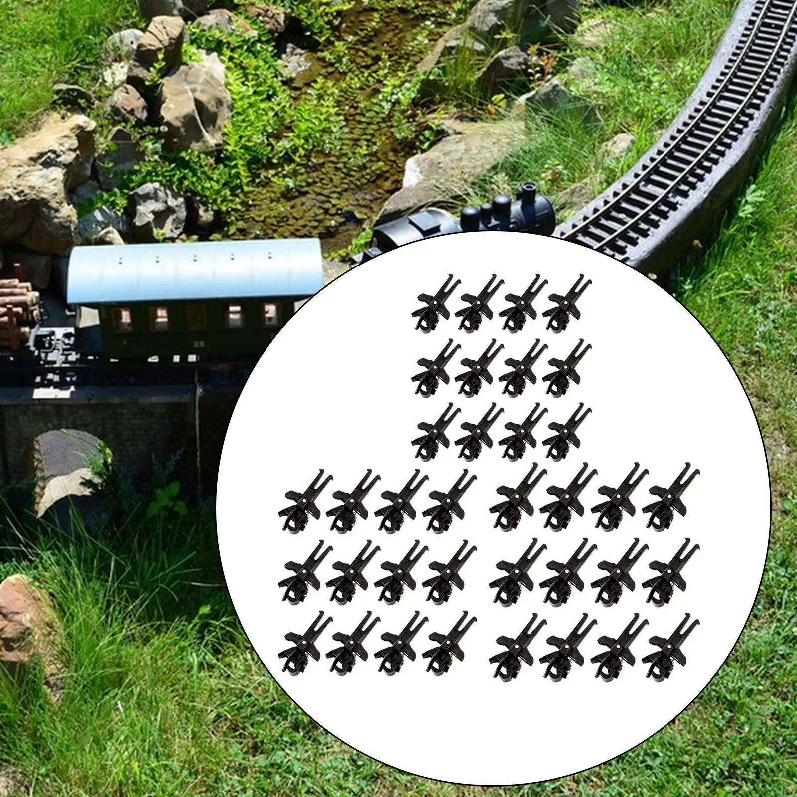

12 Pieces HO Scale Train Coupler, Universal Multipurpose Hobby Train Coupler for 1/87 Scale DIY