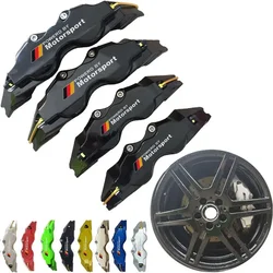 4 Or 2Pcs ABS Plastic Disc Brake Caliper Cover With Power Motor Sport Sticker Logo For Front Rear Car Styling