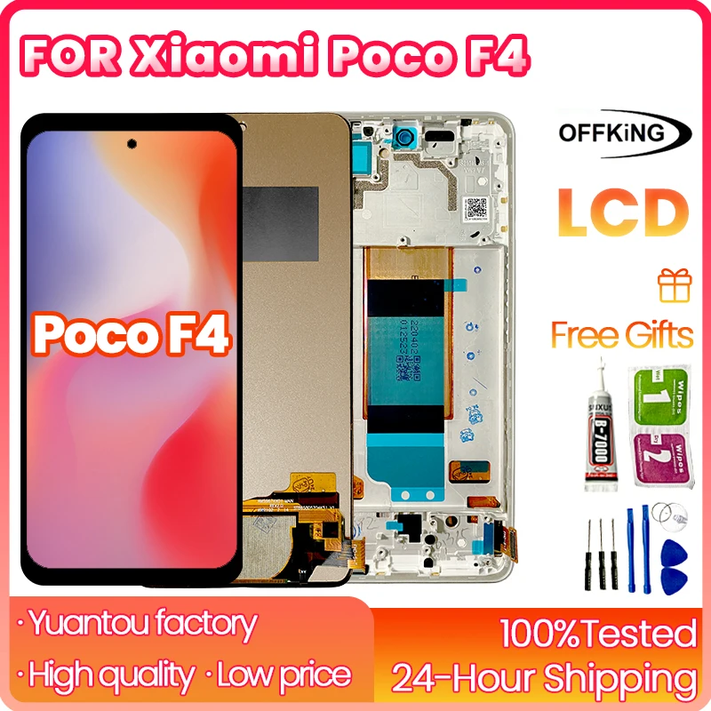 6.67 For Xiaomi  Poco F4 mobile phone display LCD   touch screen digitising 22021211RG、22021211RI replacement LCD display