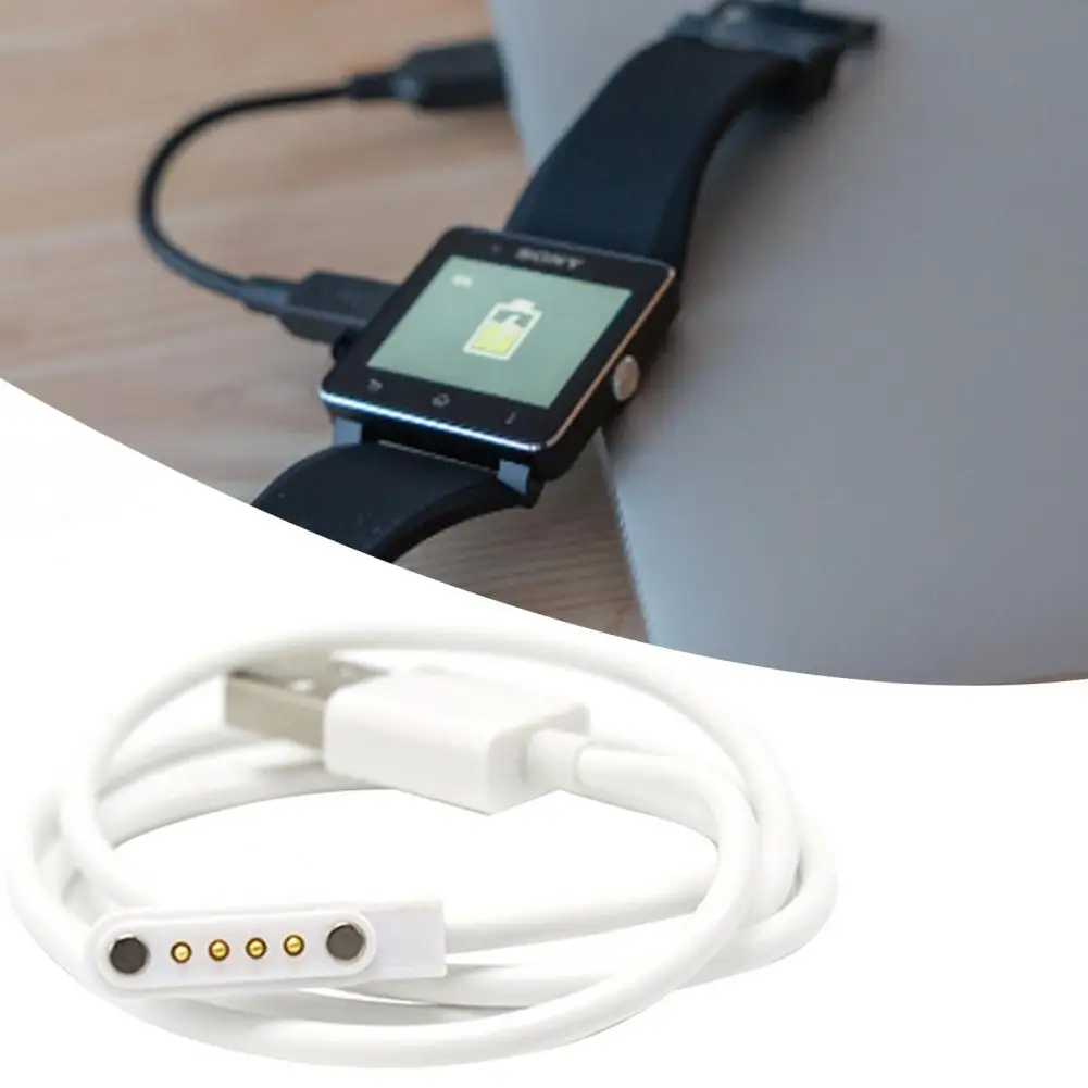 80cm Rubber Bendable Watch for 4Pin Smart Watch Smart Watch Charging Cable Fast Charging for for 4Pin Smart Watch