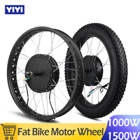1500W Electric Fat Bike 48V 1000W Brushless Gearless Rear Rotate Hub Motor Wheel 20in 26inch for Ebike Conversion Kit