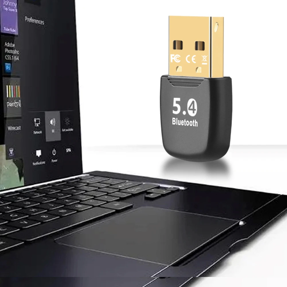 

USB Bluetooth-совместимый адаптер 5.4, аудиопередатчик, приемник, драйвер, бесплатный беспроводной адаптер BT 5.4 для ПК, ноутбука