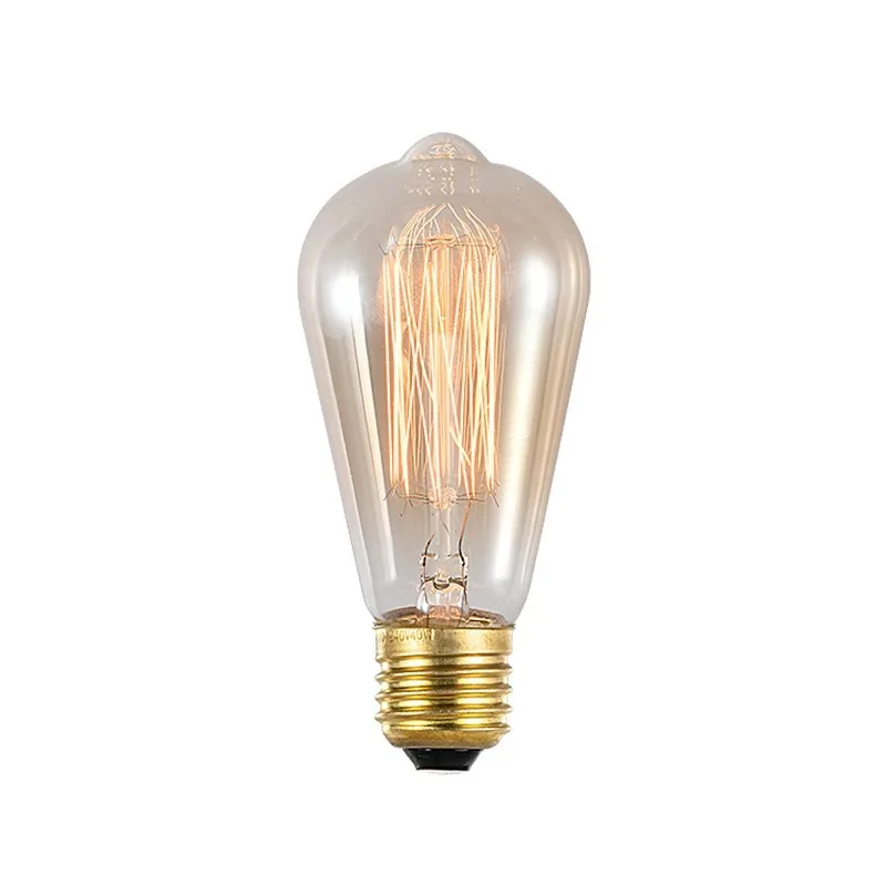 6 stks/partij Retro Edison Lamp ST64 Gloeidraad Licht 110 V/220 V 40 W/60 W E27 Vintage ampul Gloeilamp Decoratieve Verlichting