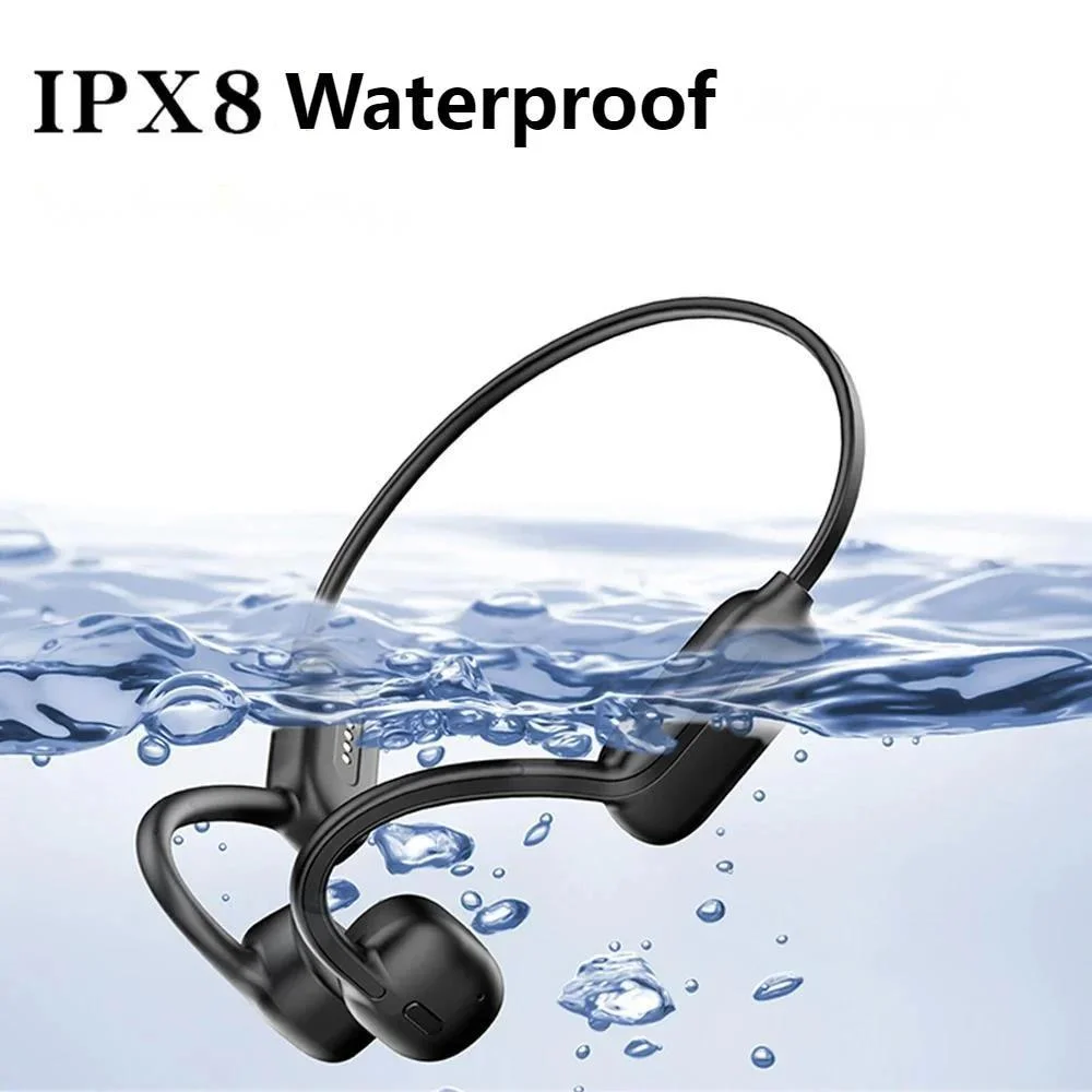 Swimming Bone Conduction Earphones IPX8 Waterproof 32GB MP3 Player Wireless Bluetooth Headphone with Mic Headset For XIAOMI IOS