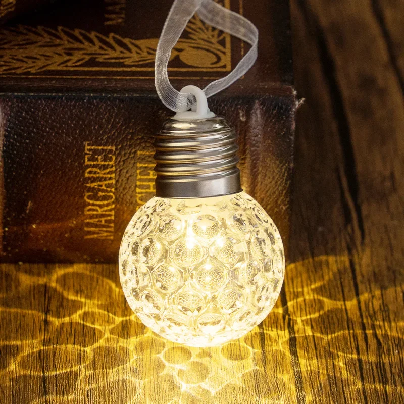 New Christmas Tree LED Light Ball Transparent Crystal Night Light Festive Atmosphere Decor Scene Setup