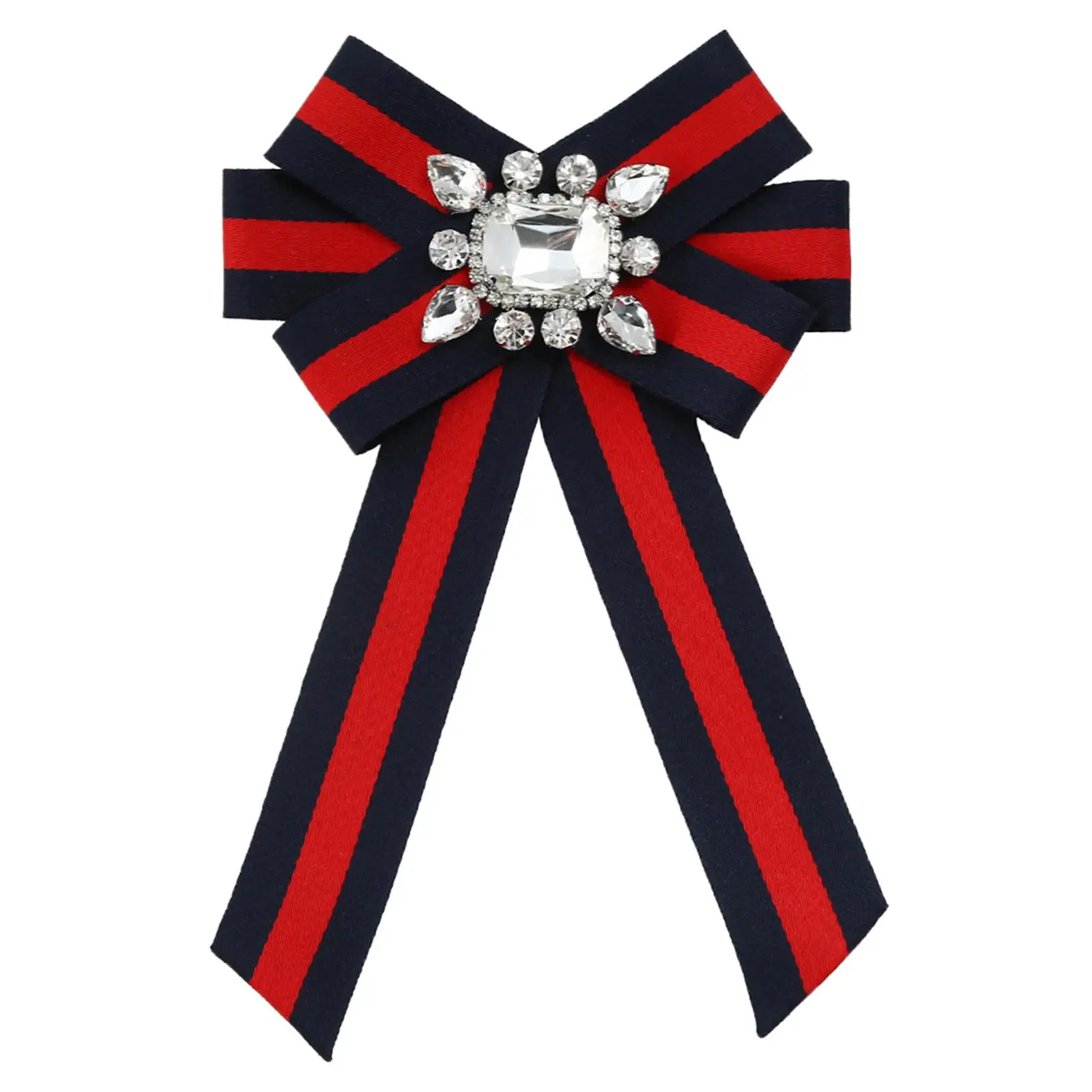 Vintage Fabric Bowknot Tie Badge British Gentleman Bow Tie - Black Stripe