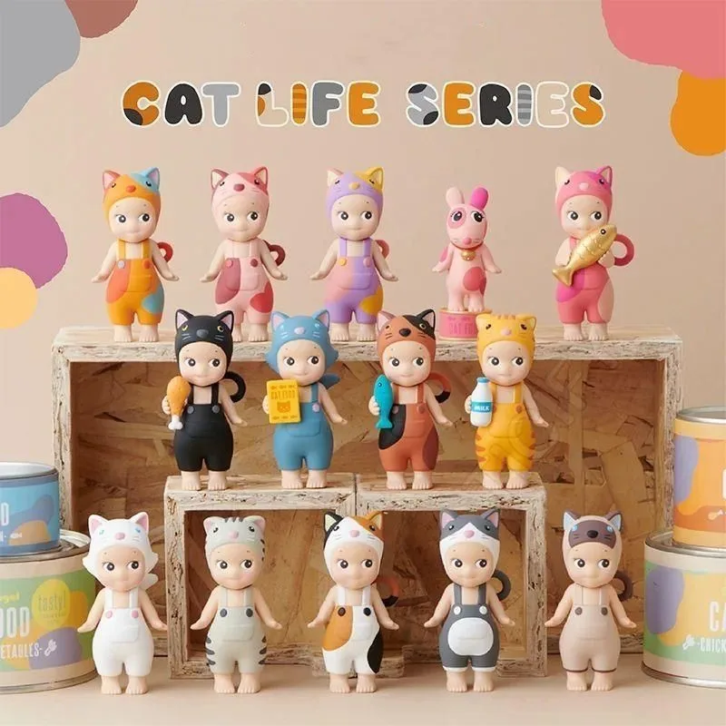 

Sonny Angel Blind Box Toys Cat Life Daily Series Kawaii Doll Model Figures Collectible Desktop Ornament Children Birthday Gifts