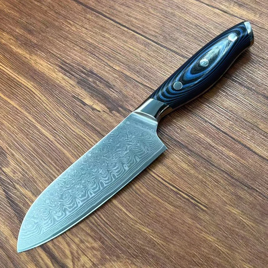 

Универсальный нож острый Кливер Kiritsuke Santoku барбекю 10Cr15MoV 67 слоев Дамасская сталь лезвие 13 см кухонные ножи инструменты для приготовления пищи