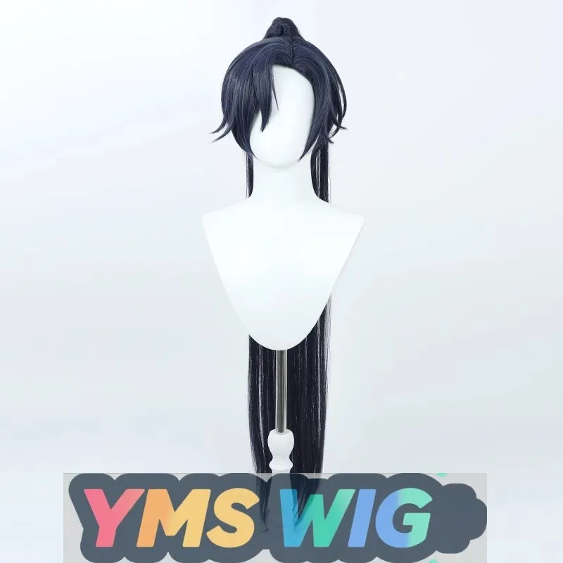 【YMS PRUIK】Codename Kite Blauw-Zwart Fu Rong Cosplay Pruik Fu Rong Furong Pruik Set Realistische Hoofdhuid