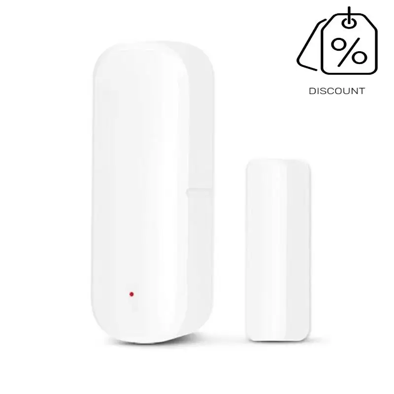 AS95-Tuya Wi-Fi умный датчик двери, окна, домашний магнитный детектор для внутренней двери, совместимый с Alexa и Google Home