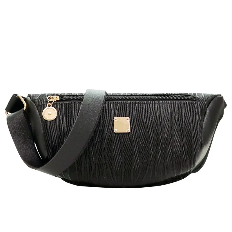 Bolsa casual listrada para mulheres, moda Fanny Pack, bolsa feminina, novo, 2024