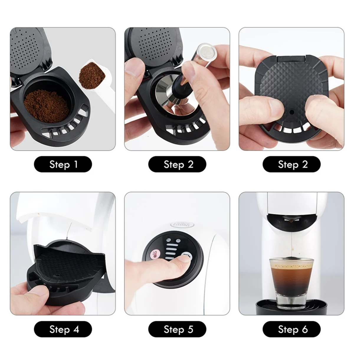 

Coffee machine accessories Suitable for Filling Reusable Coffee Capsule Cup Coffee Utensil