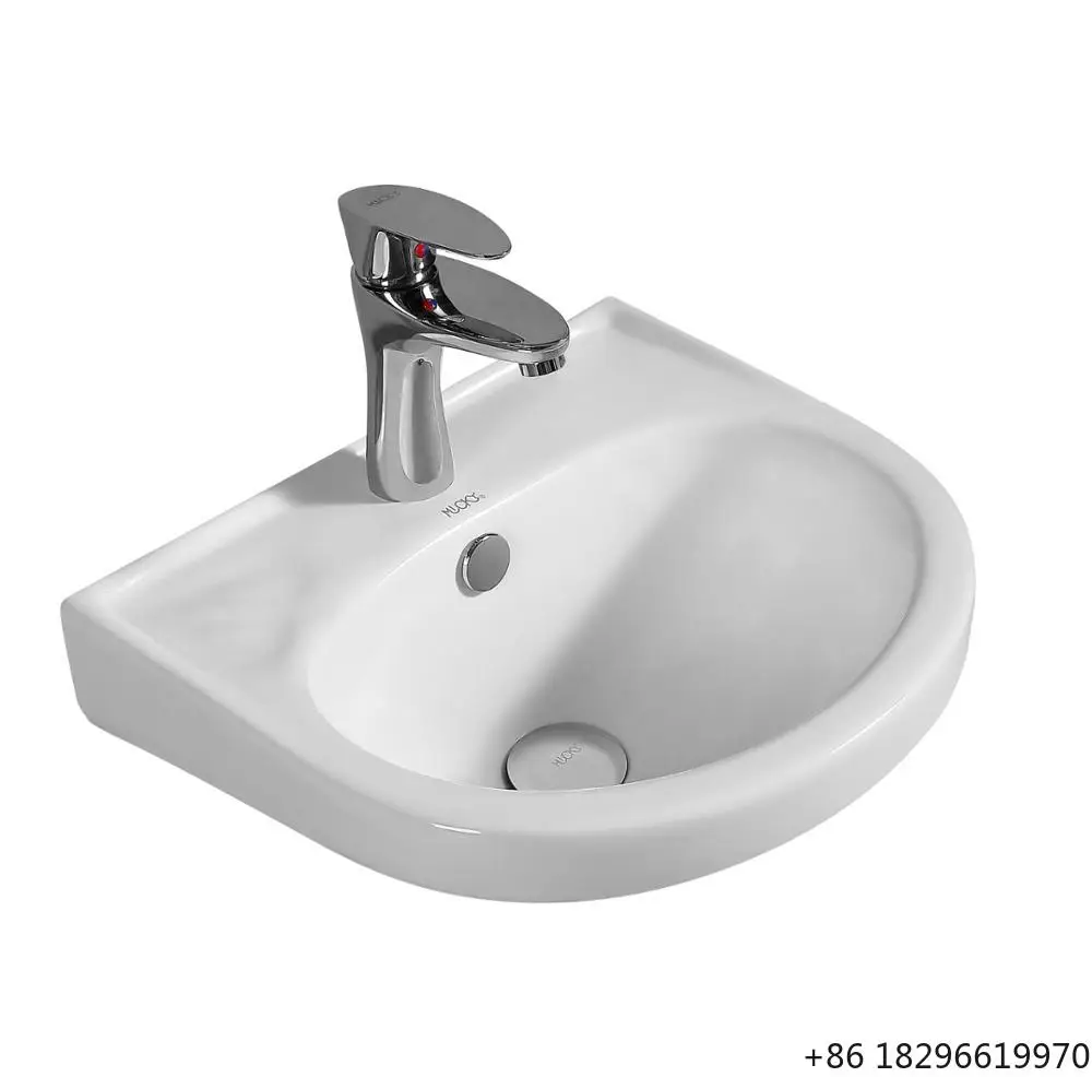 Combo de Lavabo y Inodoro de Cerámica, Lavabo Pequeño para Baño, Lavabo de Pared para Uso en Hogar y Hotel