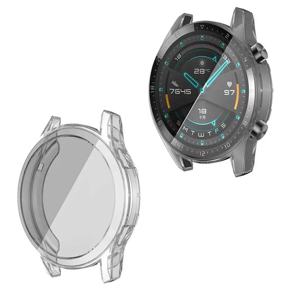 Подходит для Huawei Watch GT2 46 мм, мягкий защитный чехол из ТПУ, полноэкранный защитный чехол, чехлы с бампером