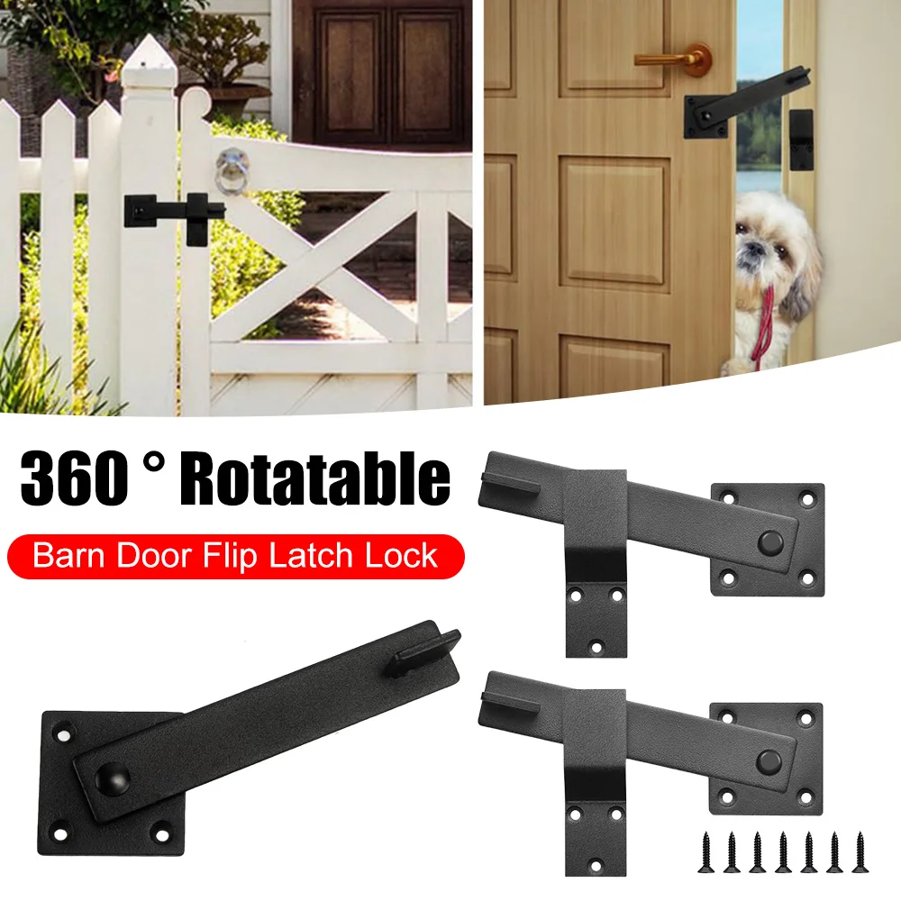 

360 ° Откидной замок для раздвижной двери сарая, защелка для ворот из нержавеющей стали, сверхмощный замок с дверной пряжкой для фермы, клетка для забора, гаража, окна, шкафа ﻿