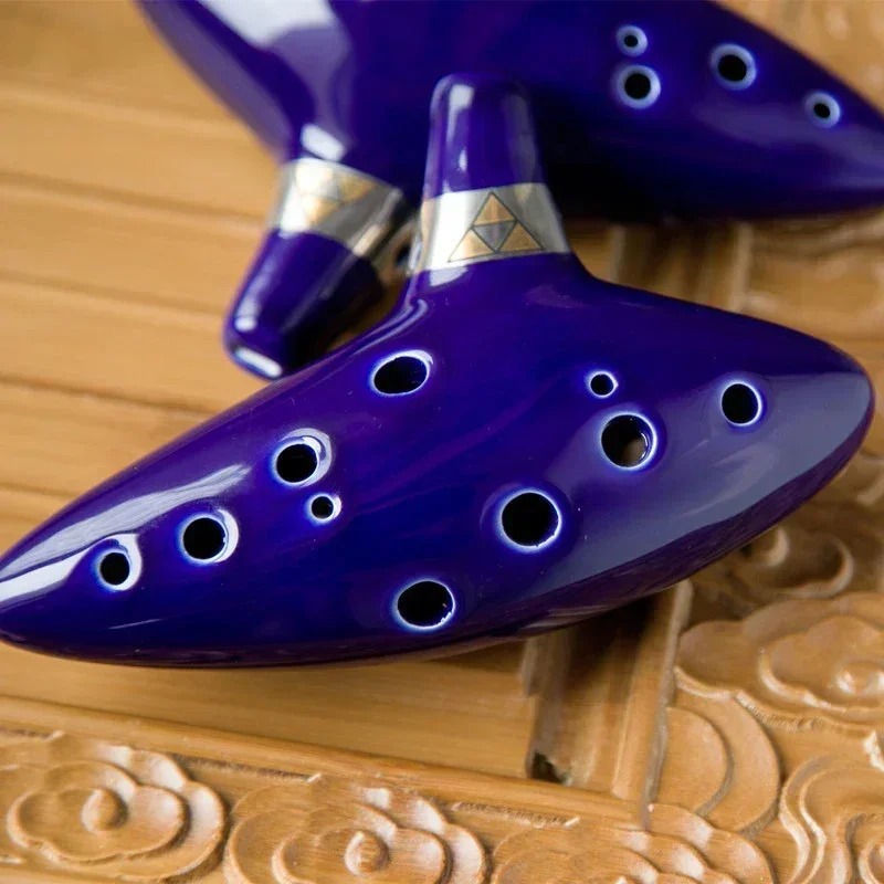 Heiß ﻿ Ocarina Ceramic Legend Of 12 Tones Alto C Keramik-Ocarina Musikinstrument mit Liederbuch, Halsschnur und Halskordel – Detail 5