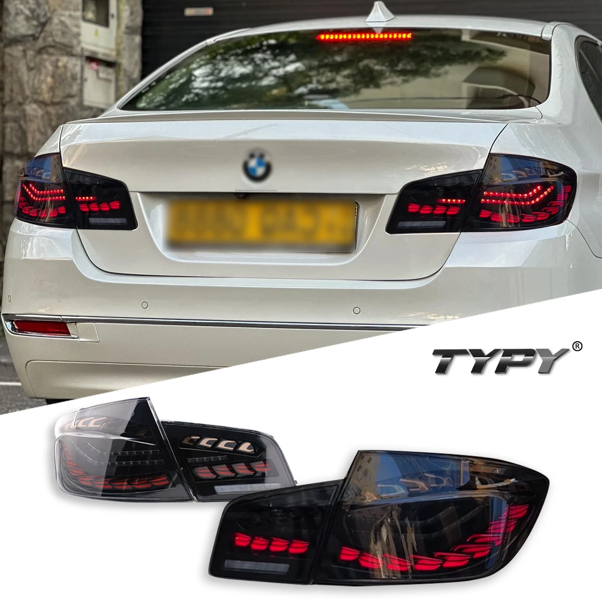 

TYPY Автомобиль для BMW 5 серии F10 2011-2017, обновленный задний фонарь, модифицированный для нового DRL, динамический указатель поворота, светодиодный задний фонарь, автоаксессуары