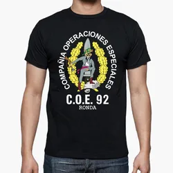 スペイン軍団coe 92ロンダmod 2特殊作戦エンブレムtシャツ。メンズ半袖ラウンドネックTシャツ,コットン,S-3XL