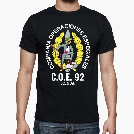 Spanish Legion COE 92 Ronda Mod 2 Special Operations Emblem T-Shirt. Summer Cotton O-neck Men's Short Sleeve T-Shirt New S-3XL