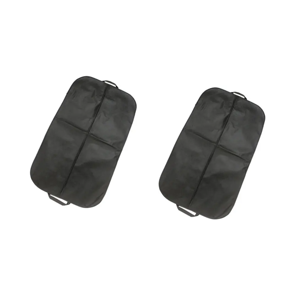 

2Pcs Non-Woven Suit Bag for Men Women Large Capacity Coat Storage Organizer with Zipper Portable Travel Clothing Protective
