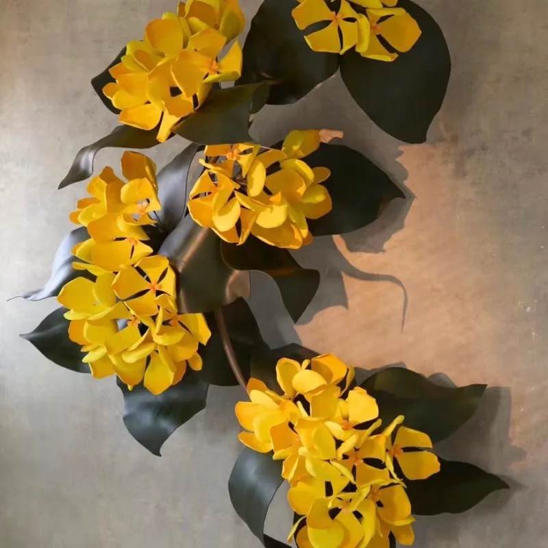 New handmade simulation osmanthus finished Internet celebrity beauty Chen indoor and outdoor window shopping clock in layout