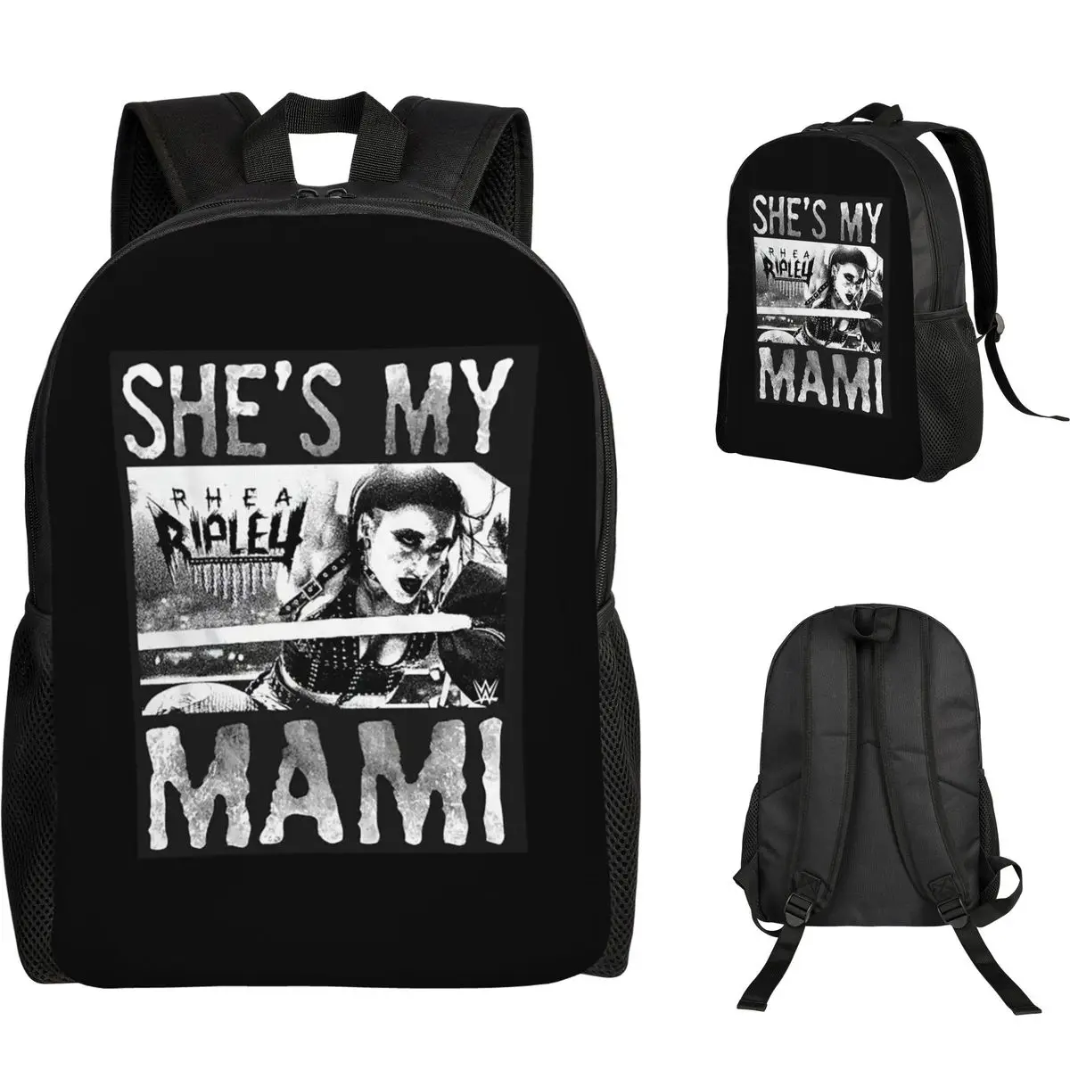 

Она моя мама! Рюкзак Rhea Ripley Bootleg Wrestler для студентов, школьников, мальчиков и девочек, сумка для книг, школьная сумка, сумка для ноутбука, сумка через плечо