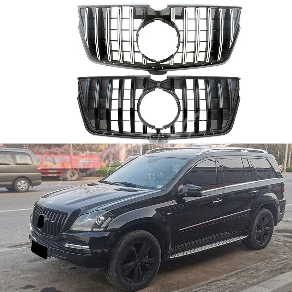

Car Front Bumper Racing Grill Billet Grille Cover For Mercedes-Benz X164 GL-Class 2007-2012 Three Fins