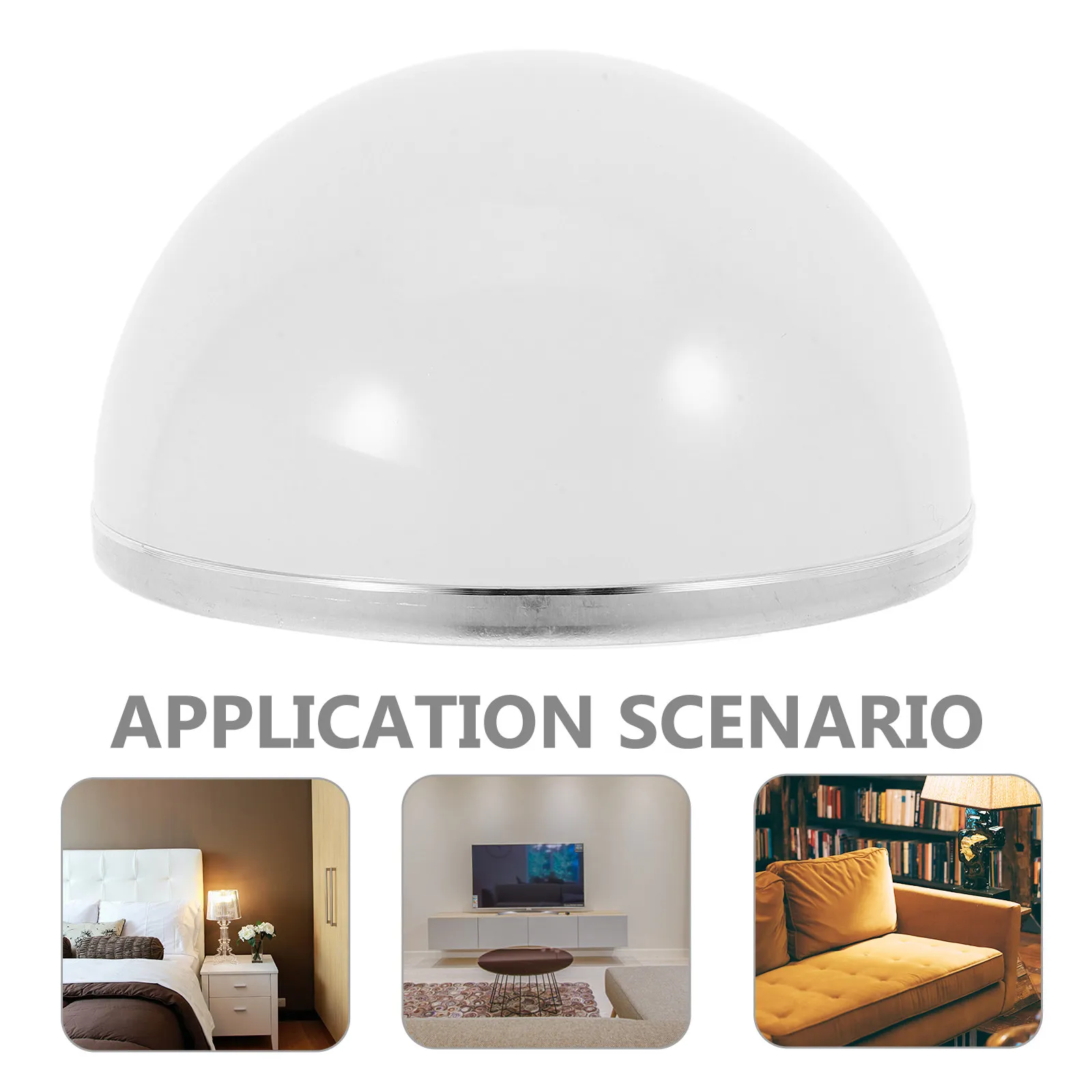 LED Bulb Diffuser Cover Half Circle Fog Resistant Anti Glare Soft Light Lamp Shade for Home Office