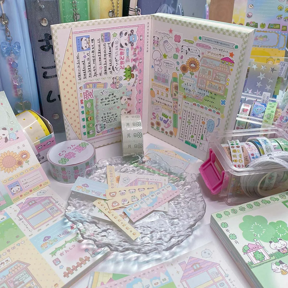 120 fogli Memo pad collezione 12 stili Kawaii Memo Paper Scrapbooking materiale cartaceo per arte artigianato fai da te Album Journal Planner