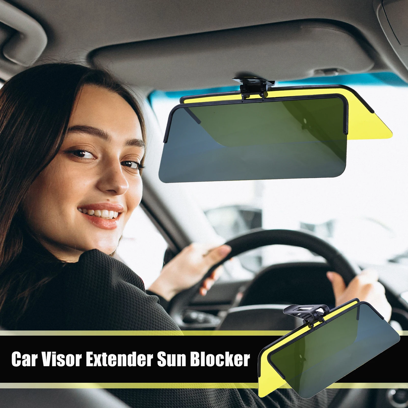 

2 in 1 Car Sun Visor Extender Anti-glare Sun Blocker Car Window Sunshade Anti Sunlight Dazzling Day Night Vision Driving Goggle