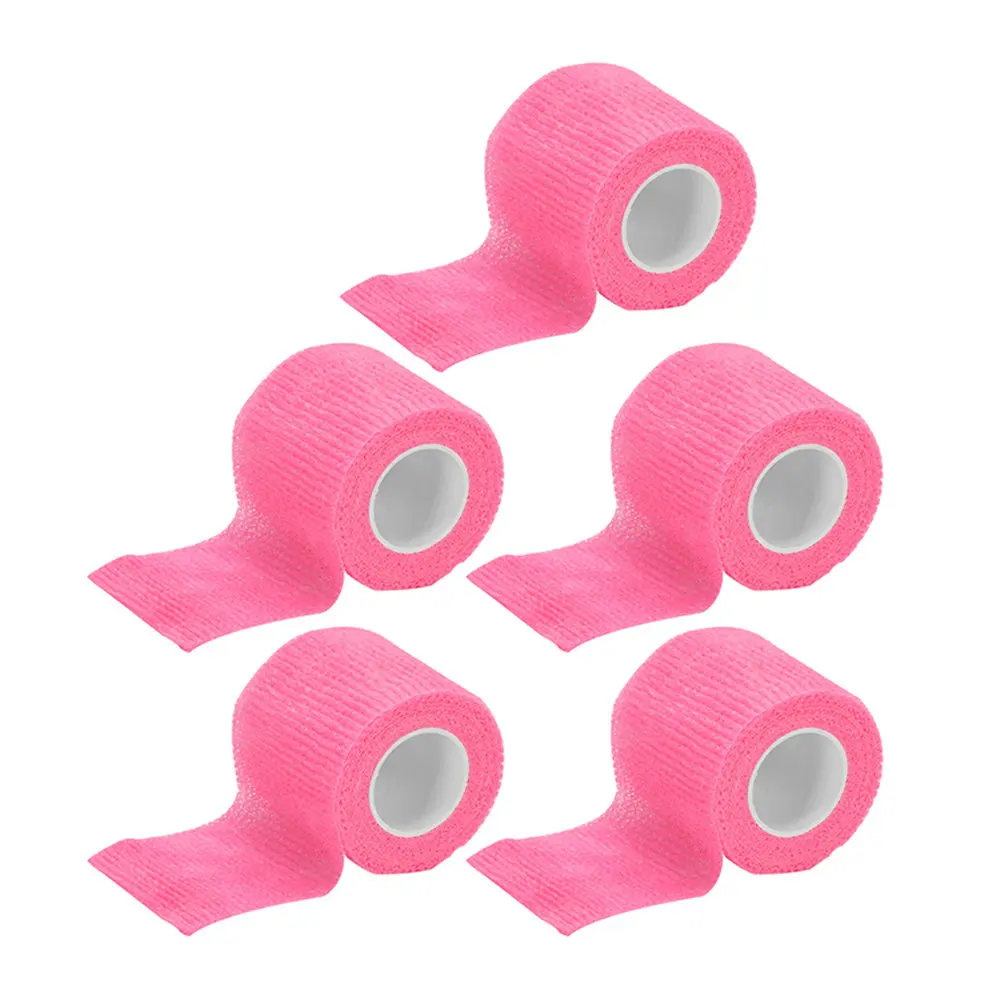 

5 шт. самоклеящихся эластичных бинтов для татуировок из дышащего нетканого материала, впитывающие пот, противоскользящие, для фиксации татуировок