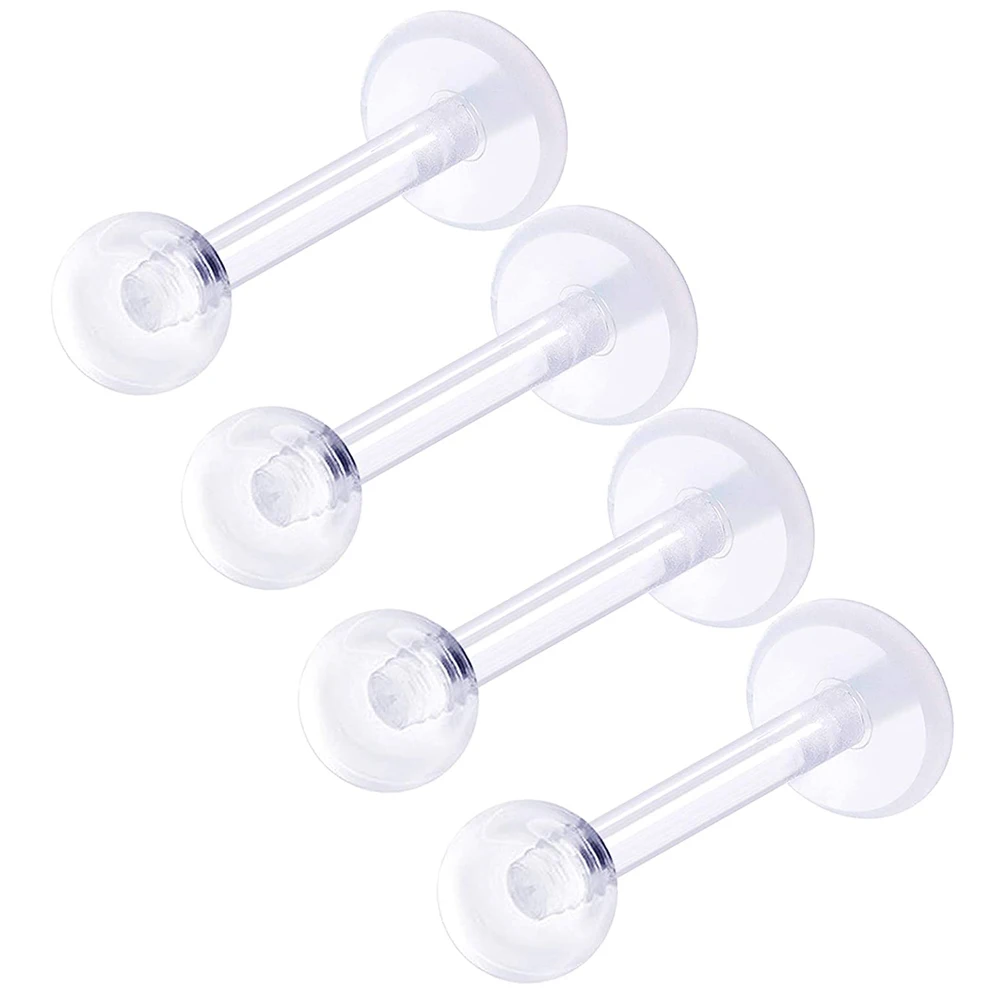 3pcs 16g Labret Studs Lip Ring Snakebite Monroe Bioflex Flexible Cartilage Conch Forward Helix Tragus Steel Ball Pick Size