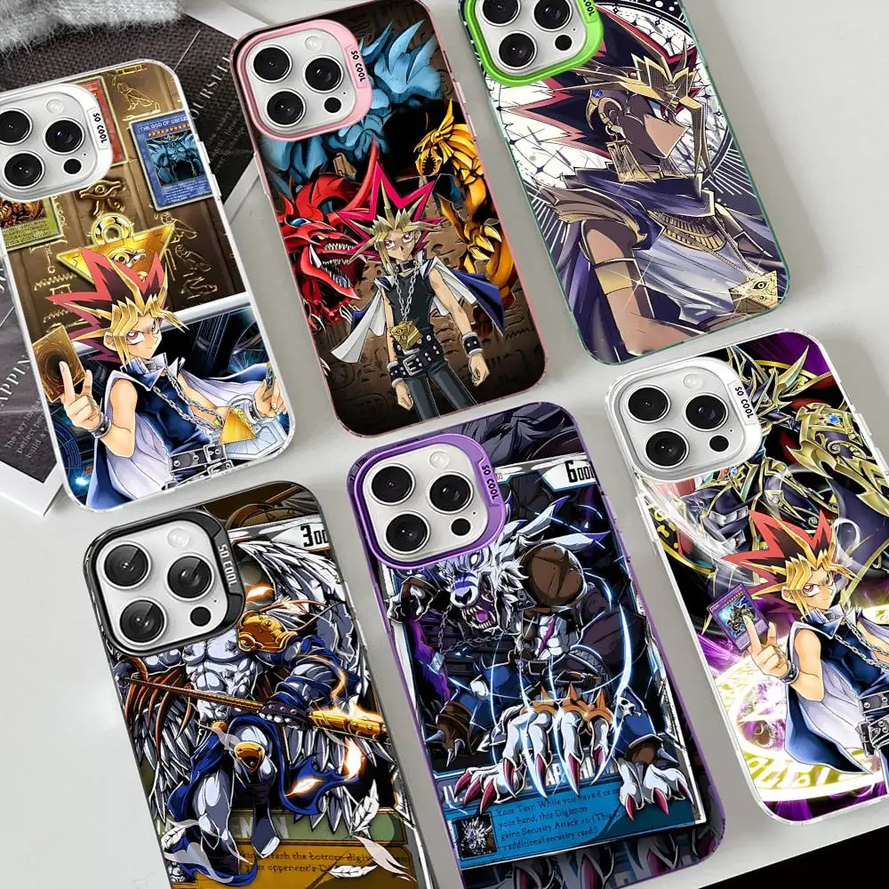 Card Strategy Games Y-Yu-Gi-Oh MONSTER CARD Phone Case For IPhone 17 16 15 14 11 12 13 Pro Max Pro Plus Colored Silver Cover