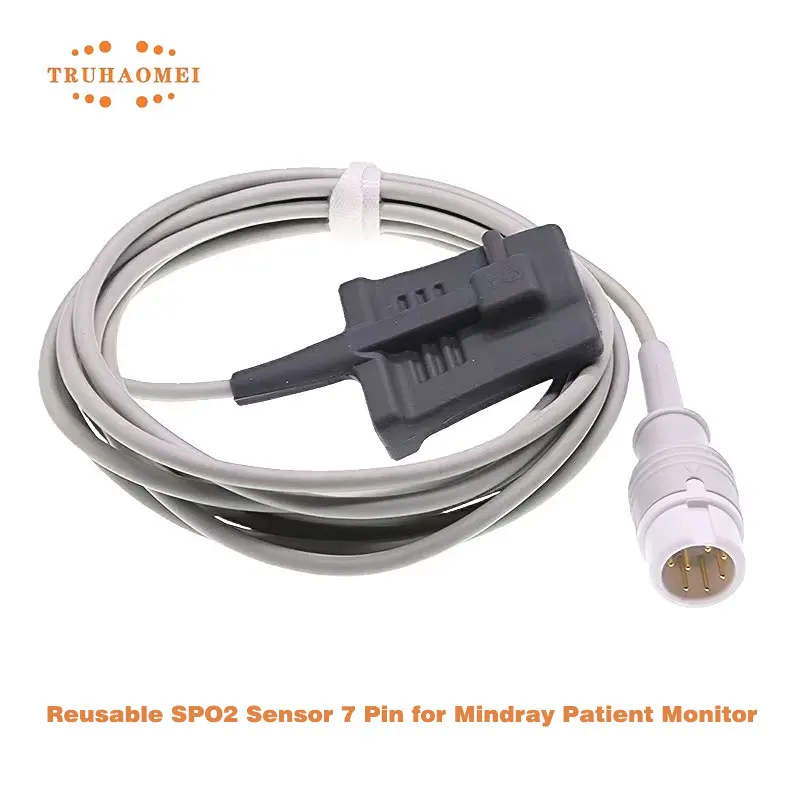 7 Pin Reusable SPO2 Sensor for Mindray Ma-Si-Mo Beneview T5 T6 T8 IMEC8 IMEC12 IPM9800 IPM8 IPM12 UMEC VS600 VS900 Pulse Probe