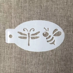 Plantillas de pintura corporal con cara de abeja de libélula, plantilla decorativa para pintar álbumes de recortes, para colorear y grabar en relieve, 5,3x3 pulgadas