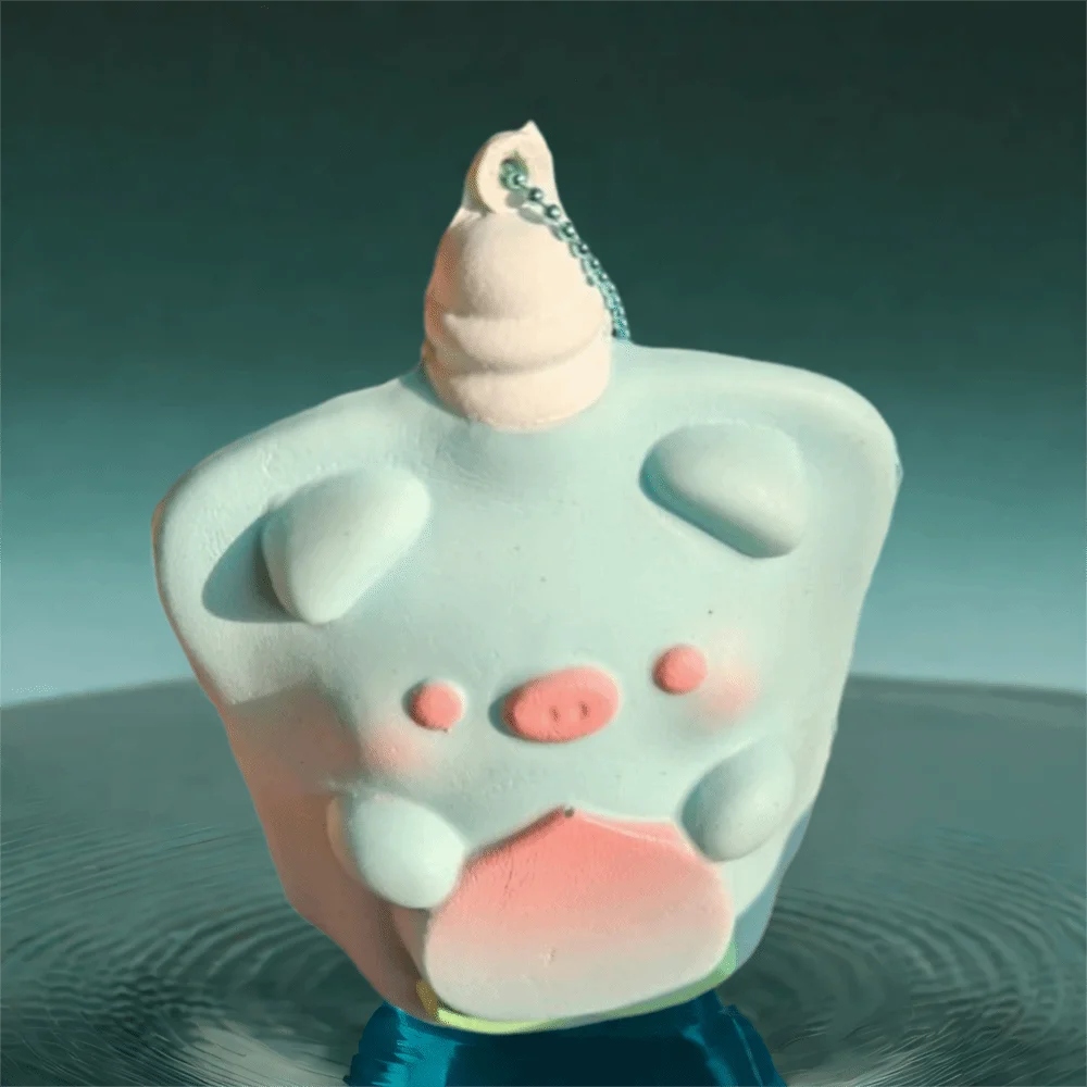 Wet Texture Little Pig Squeeze Toy Cute Design Rubbery Material Little Pig Pinch Toy Cartoon Original Release Soft Rubbery Toy