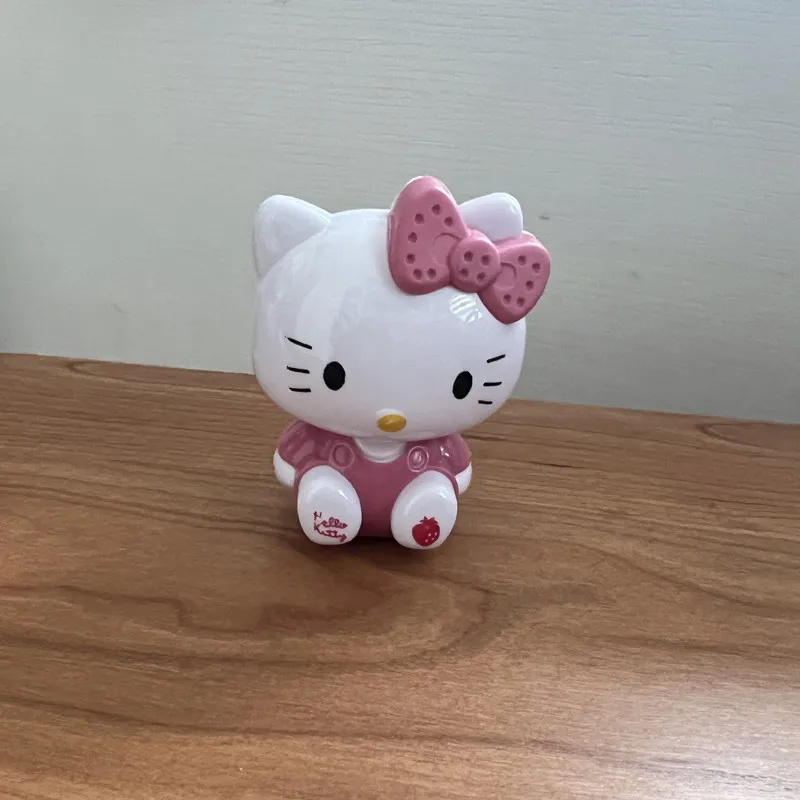 

20Pieces/lot 7CM Fruit KT Cake Decoration Plastic Pink Bow Cat Children Girl Birthday Scene Creative Baking Decoration