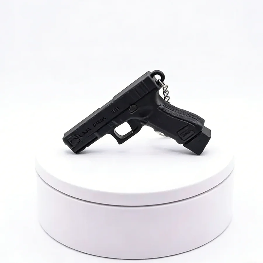 3D Printed Mini Pistol Shaped Keychain Pendant