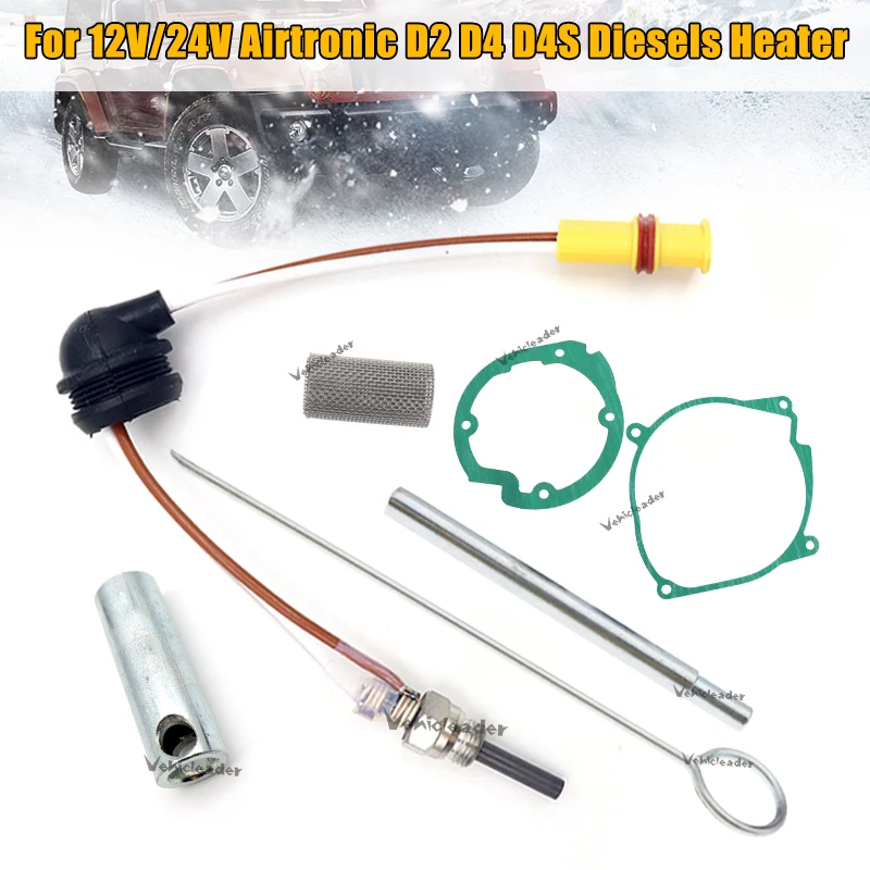 1Set 12V 24V Airtronic D2 D4 D4S 에어 주차 히터 키트 글로우 플러그 + 렌치 + 제거 도구 + 모터 가스켓 + 버너 가스켓