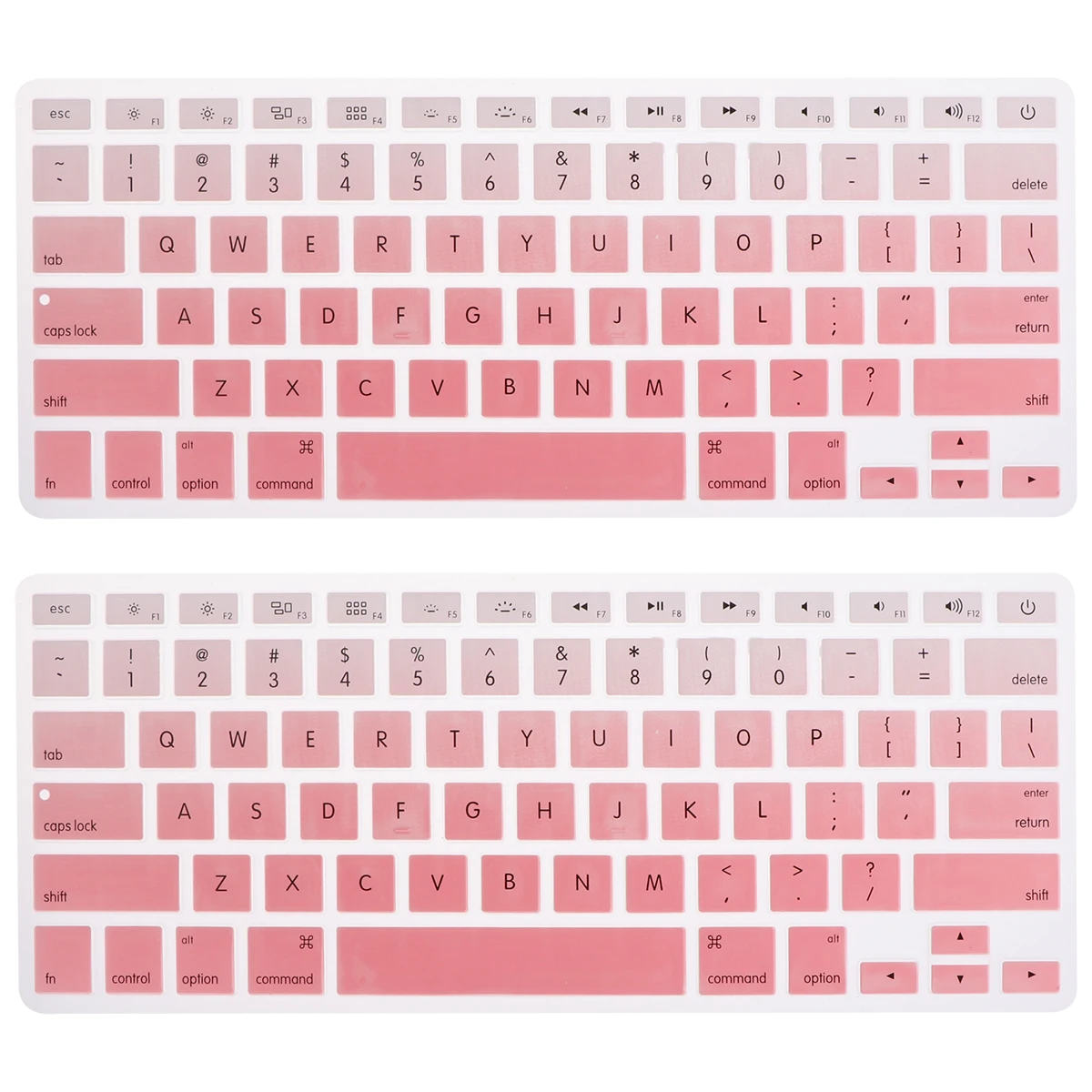 

2Pcs Keyboard Protective Film Durable Cover for Pro Air A1466 A1502 Easy to Clean Silicone Pink Keyboard Cover
