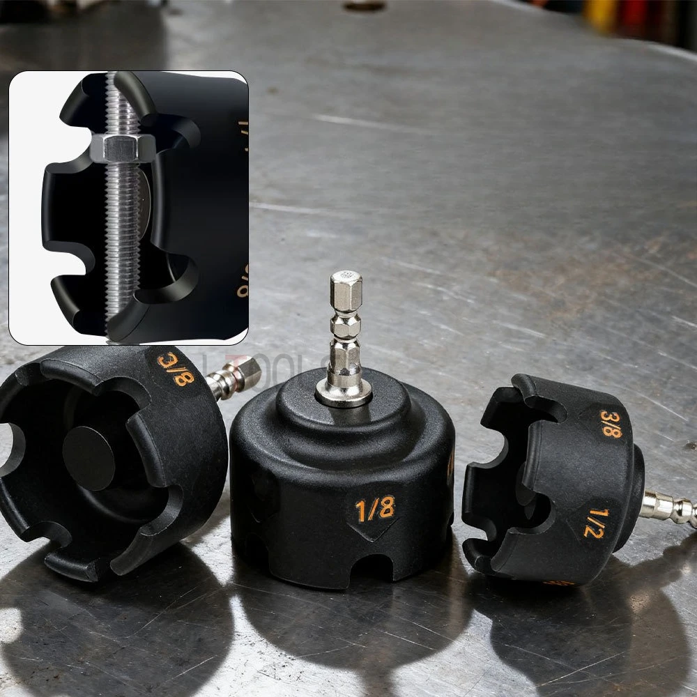 

Electric Wrench Accessories Nut Zipper Drill Attachment Hexagonal Shank Quick Disassembly Nut Drill Bit Sleeve Hardware Tools