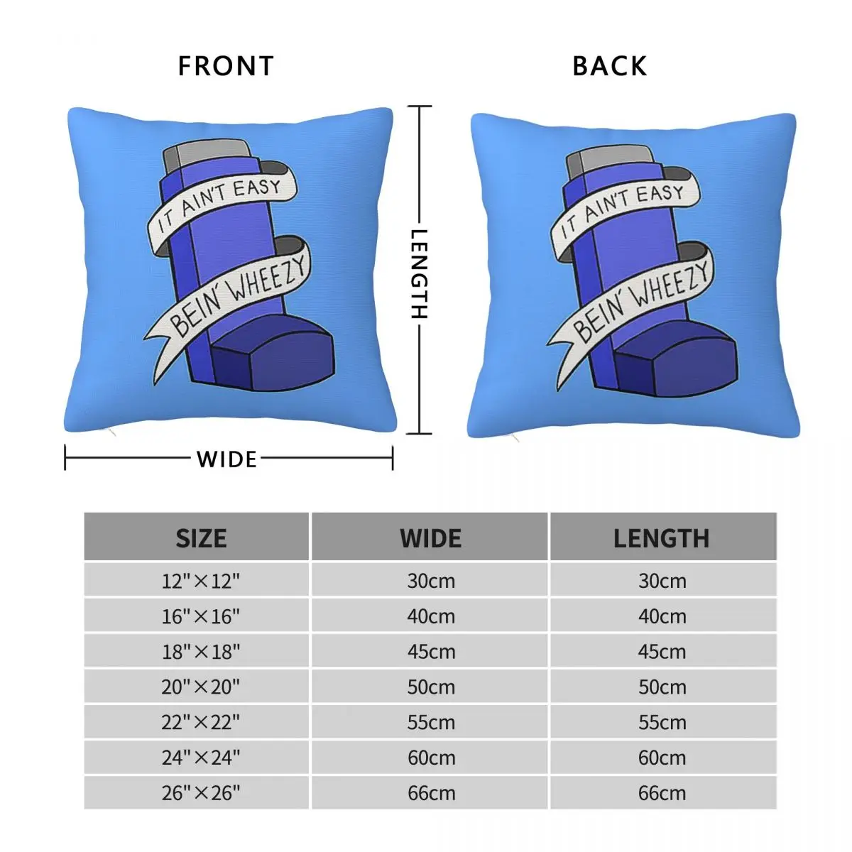 It Ain't Easy Bein' Wheezy Square Pillowcase Pillow Cover Polyester Cushion Zip Decorative Comfort Throw Pillow for Home Sofa