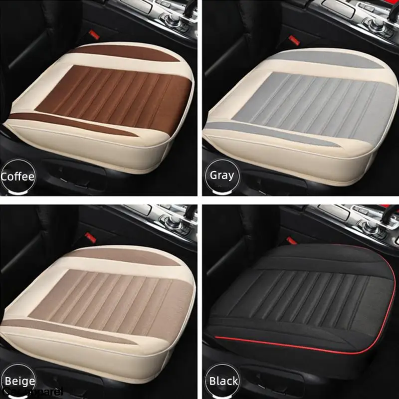 Universal Flax Car Seat Cover Breathable Seat Protected Non-slip Pad Suitable For Hatchback, Sedan, SUV, MPV Driver Seat Cushion