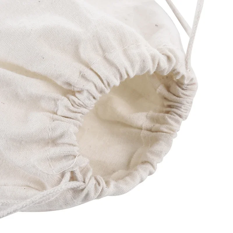 Resuable Cotton Linen Drawstring Handmade Kitchen Storage Pouch Gifts Wedding Jewelry Christmas Packaging Cloth Bag
