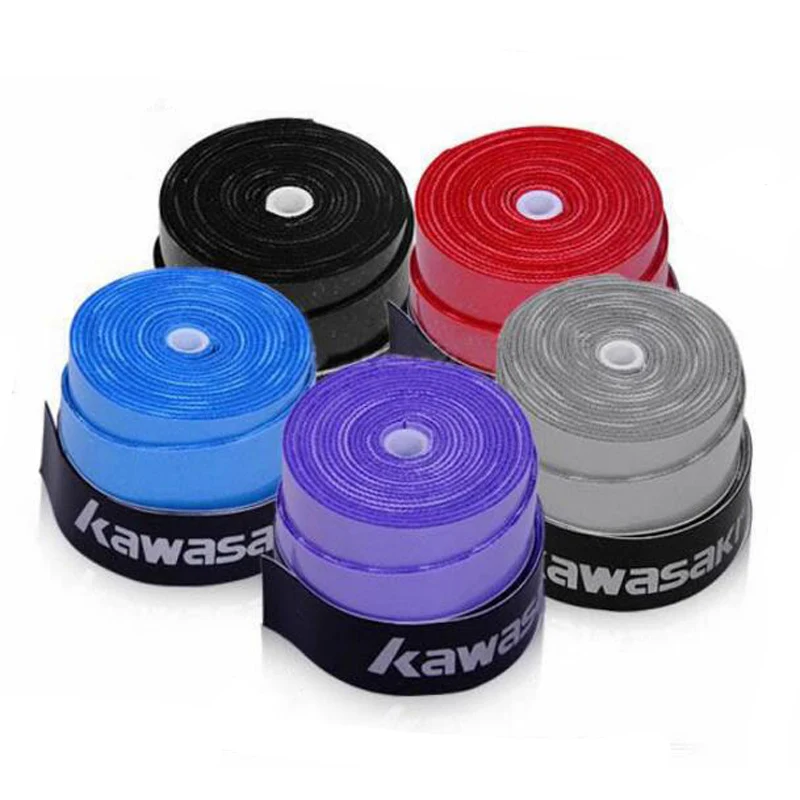 10pcs/lot Kawasaki Overgrip Tennis Racket Sweatbands Anti-slip Breathable Sweat Band Badminton Grip Tape X5