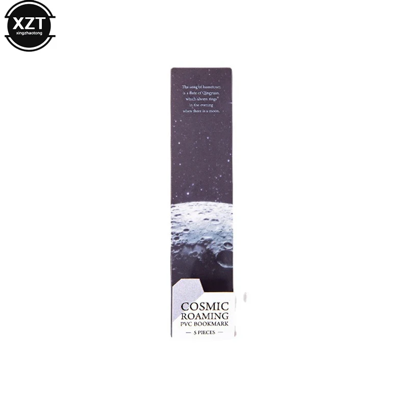 8 Designs 5pcs/set Frosted PET Bookmark Roaming Into Space Series Creative Hand Account DIY Decor Bookmarks Stationery Student