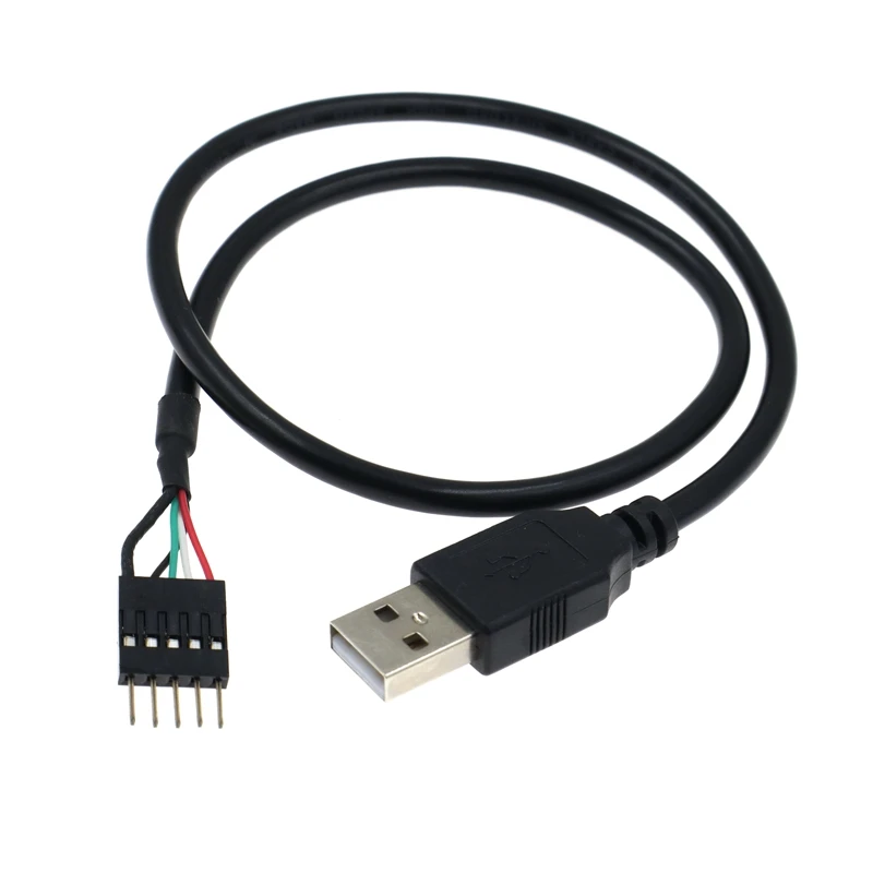 30cm USB 2.0 Male to 5Pin Male USB Connector PCB Motherboard Cable USB Shielding Cable 5-pin DuPont 2.54 Computer Case Cable