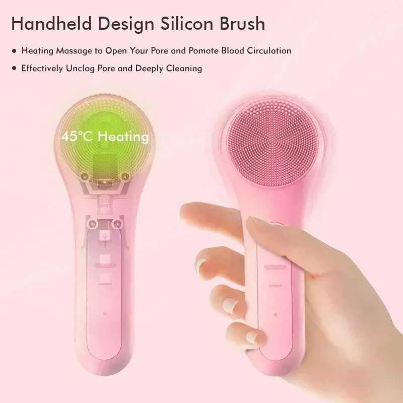 Brosse électrique de nettoyage du visage sonique IPX7, étanche, en Silicone, pour Pores profonds, nettoyage des points noirs, masseur de peau