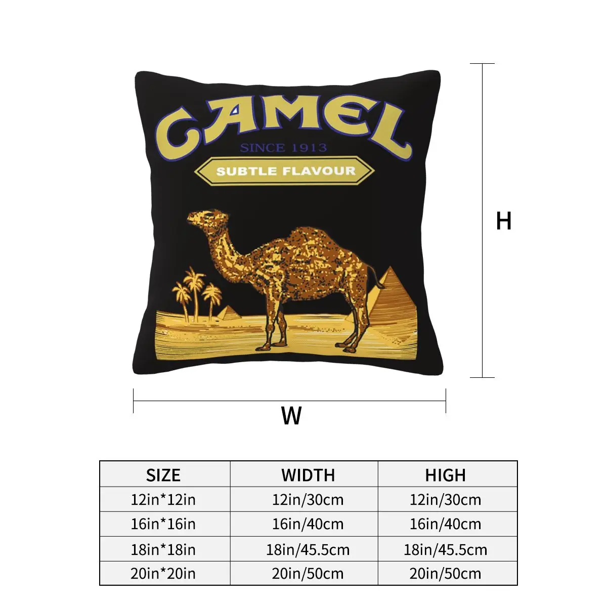 Camel Cigarettes Square Pillowcase Pillow Cover Cushion Decor Comfort Throw Pillow for Home Living Room